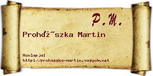 Prohászka Martin névjegykártya